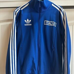 Adidas Royal Blue Italia Jacket with White Stripes